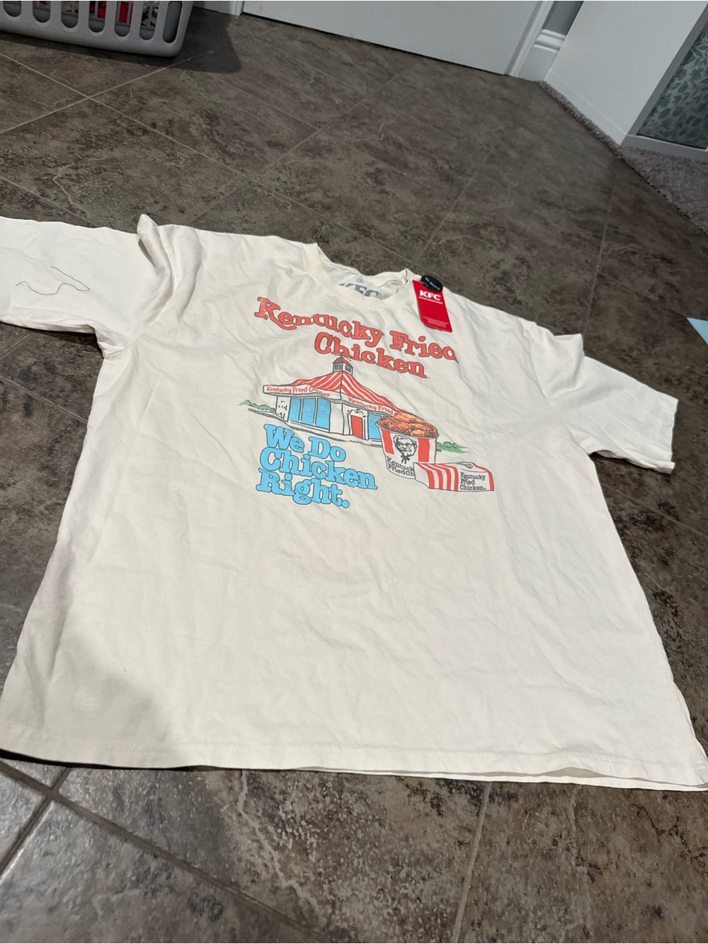 🫑Men’s Cream Graphic T-Shirt - Kentucky Fried Chicken